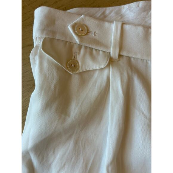 VTG 90s Ralph Lauren Golf Women Cream Shorts Trouser Pockets Bermuda Luxury Sz 4 - Picture 2 of 16